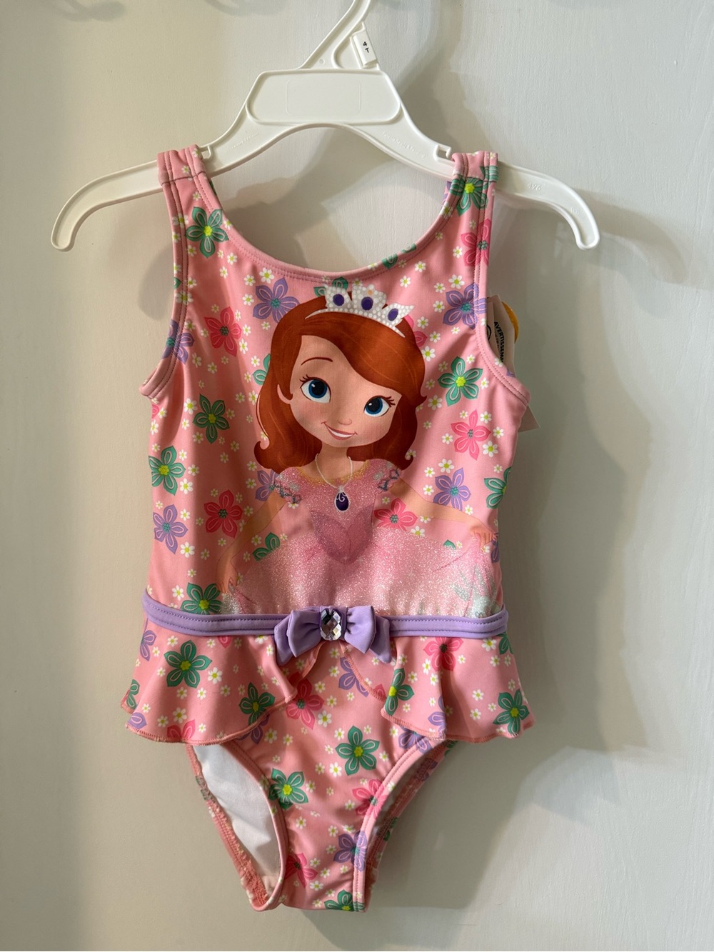 Disney Pink Sofia the First Floral One-Piece Swimsuit